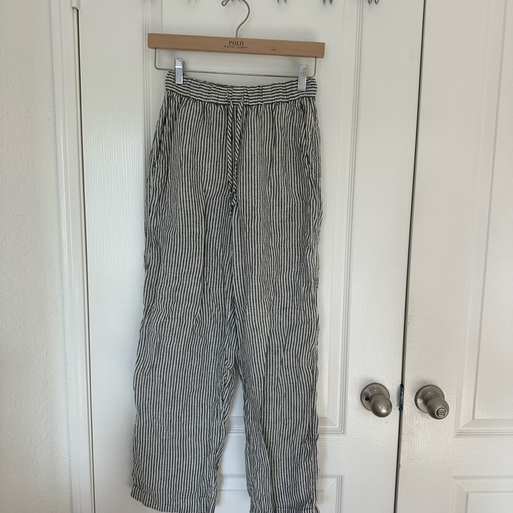 Arket Linen Drawstring Trousers View 5